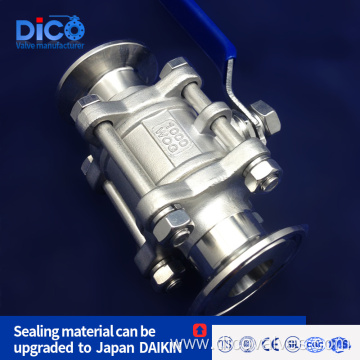 Water Treatment Clamp End 3PC Investment Ball Valve